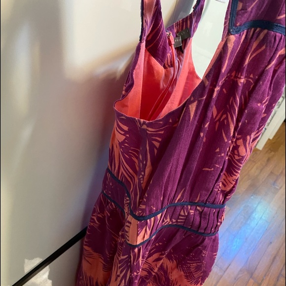 Provenza Schuler Tropical Pink & Purple 🌴 Palm leaves Leaves Lightweight Dress - Picture 14 of 15
